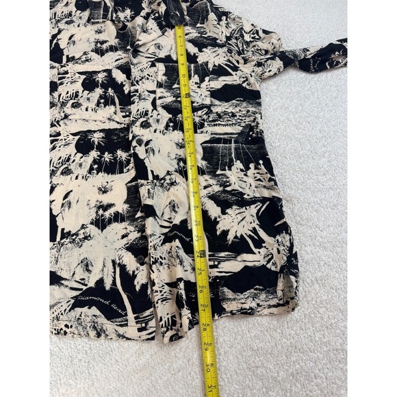 All Saints Black and Cream Casual Button Down Shirt - Picture 6 of 6